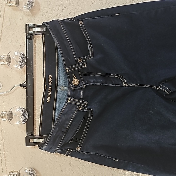 Excellent - Michael Michael Kors Dark Blue Jeans with MK Logo size 4 - Picture 2 of 7